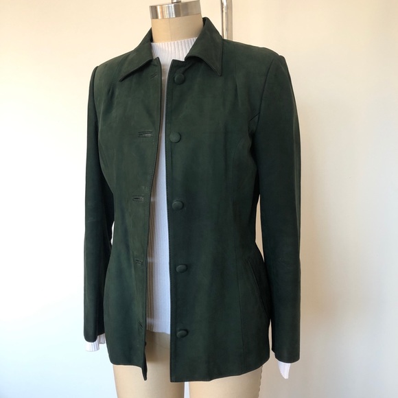 Vintage green leather jacket from Ecuador - Picture 4 of 14